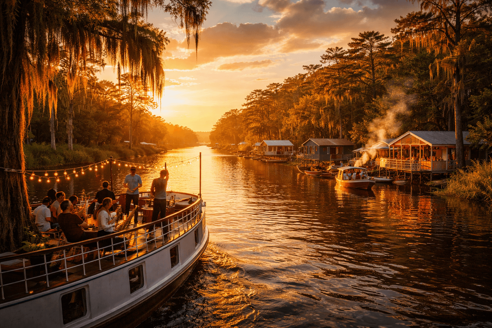 New Orleans River Runs: Dayboat Jazz, Creole Fishing Camps & Bayou Culinary Tours