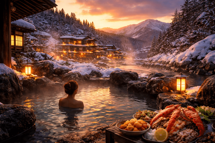Hokkaido’s Quiet Winter: Onsen Towns, Snowy Farm Stays and Coastal Seafood Trails